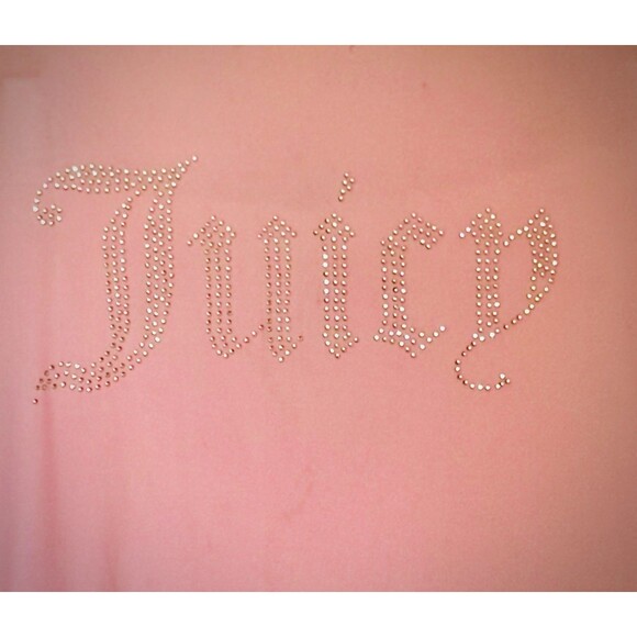 Juicy Couture Pajama Set Womens Medium Pink 2 Piece Sleepwear Studded Logo - Picture 8 of 8